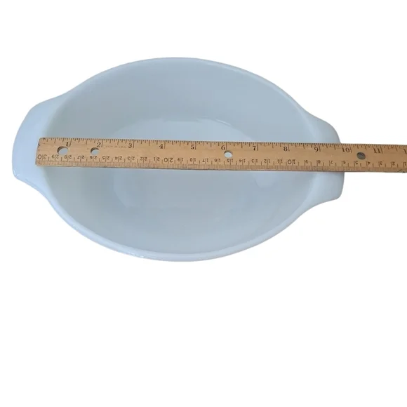 Vintage Fire King Cornflower Casserole Dish White and Blue Cookware Set 3 Pcs - Picture 12 of 14